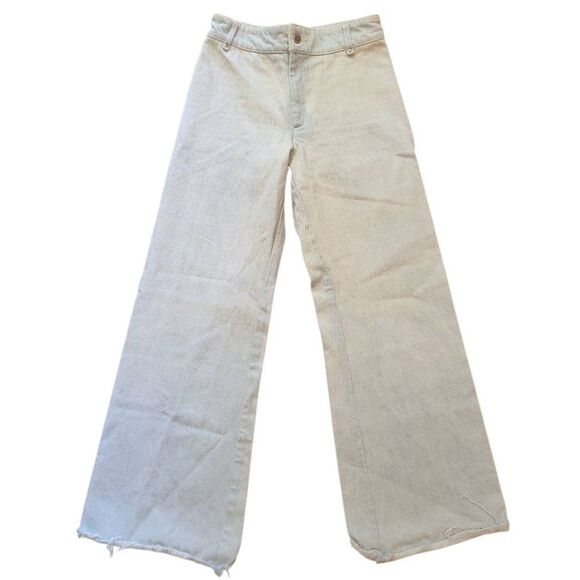 Vieilles Ames Jeans Women's XS Blue Light Wash Builder Jean Wide Straight - Picture 1 of 6
